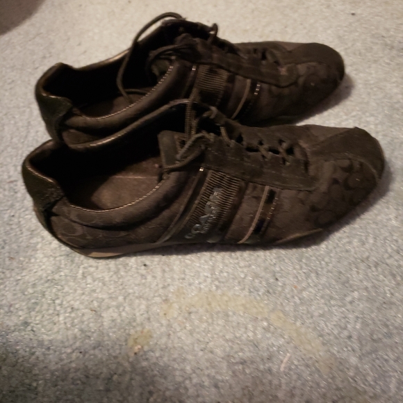 Coach Black Signature Logo C Sneakers Size 6.5 - Picture 7 of 11